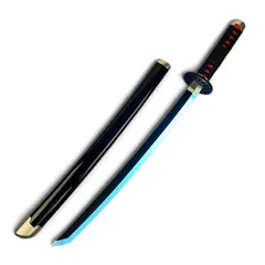 2025年モデル 鬼滅の刃 日輪刀 竈門炭治郎 コスプレ 刀 子供 おもちゃ 鬼殺隊 完成度高い 模造刀 模擬刀 剣 武器 75cm (【壱】竈門炭治郎刀（黒）)