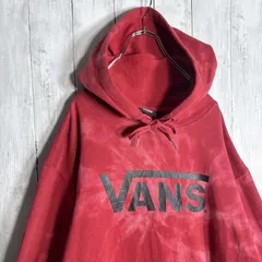 【海外モデル】入手困難 VANS ブリーチ タイダイ レッド スウェット パーカー #m03