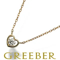 アーカー ネックレス ダイヤ ダイヤモンド ロゼーハート 一粒 K18YG #190632