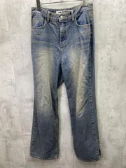 BLACK UP ブラックアップ ダメージ加工 デニムパンツ sizeM/青  ■■レディース