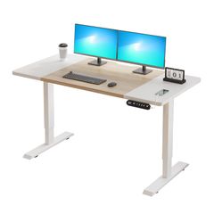 電動昇降パソコンデスク 白 140cmx60cmx69-115cm 新品 - メルカリ