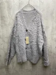 新品 BONJOUR SAGAN ボンジュールサガン シャギーニットカーディガン sizeF/グレー ◆■レディース