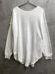 Sig FREAK'S STORE シグフリークスストア ワッフルオーバーカットソー クラッシュヘム ロンT sizeF/白 ■◇レディース
