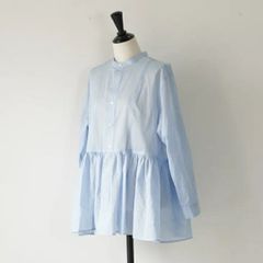 【Cloth＆Cross/ハグオーワー】ストライプブラウス Hug O War - G.W限定sale、CLOTH & CROSS ストライプフリルブラウスの