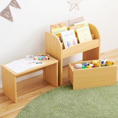 学習机 2人用ツインデスク 本棚・サイドラック付き 子供部屋 勉強