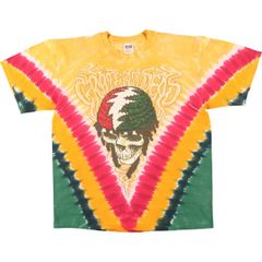 古着 00年代 アンビル Anvil GRATEFUL DEAD グレイトフルデッド タイダイ柄 ラスタカラー バンドTシャツ バンT メンズL相当/evb034369