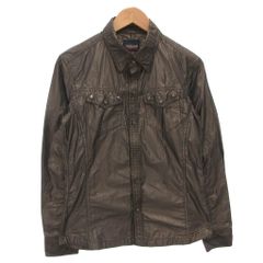 ニコルクラブフォーメン NICOLE CLUB FOR MEN ウエスタンシャツ メタリック 光沢 長袖 46 グレー /FF