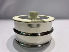 蒸し器 18cm 2個セット 高さ5.8cm ガラス蓋付き ステンレス 蒸し鍋 IH対応 18cm-3setのサムネイル