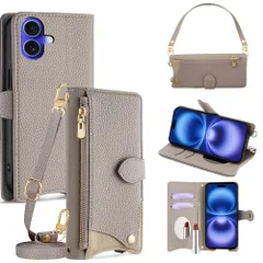 手帳型 ケース 革 レザー for iPhone 16 ショルダー スマホケース スマートフォンケース 対応 アイフォン