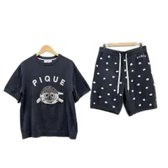 gelato pique(ジェラートピケ) レディースパンツセットアップ レディース美品  - ダークグレー×白×マルチ アザラシ