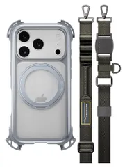 【MagEasy】 iPhone 17 Pro 対応 ケース クリア ショルダー ストラップ MagSafe対応 スタンド 耐衝撃 スマホケース マグセーフ ショルダーケース [ iPhone17Pro アイフォン17Pro 対応 携帯ケース ] Odysse