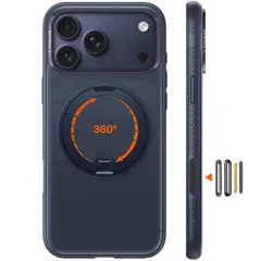 TORRAS iPhone 17 Pro Max 用ケース 【カチカチ・多機能360度回転スタンド】リング Ostand O3 Fitness MagSafe対応 米軍MIL規格耐衝撃 スタンド 指紋防止 黄変防止 カメラコントロールボタン付き ストラップホー