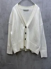 UNFILO アンフィーロ ウール混 Vネック オーバーサイズ ショート丈 ニット カーディガン sizeS/アイボリー ◇■レディース
