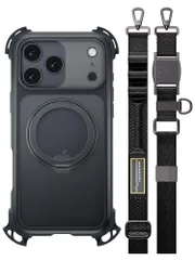 【MagEasy】 iPhone 17 Pro Max 対応 ケース クリア ショルダー ストラップ MagSafe対応 リング スタンド 耐衝撃 スマホケース マグセーフ ショルダーケース [ iPhone17ProMax 対応 携帯ケース ] Odysse