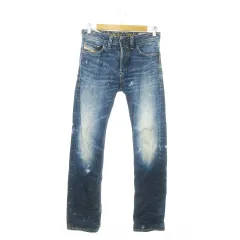 ディーゼル DIESEL SAFADO デニムパンツ ジーンズ スリムストレート ウォッシュ加工 W26 青 ブルー /AO4 ■GY44