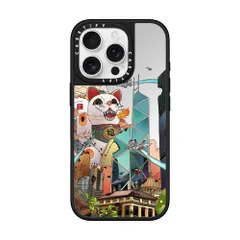 CASETiFY ミラー MagSafe対応 iPhone 16 Proケース [反射性 / 1.5mからの落下試験をクリア (MIL規格1倍相当) / ワイヤレス充電およびMagsafe対応] - Vivian Ho - GodziMeow - クリア ブラ