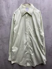 BROOKS BROTHERS ブルックスブラザーズ チェック柄 コットン 長袖 シャツ size14.5-0/1（Sサイズ相当）/薄緑 ■◇メンズ