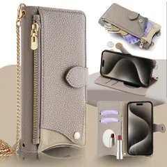 QANKISIS for google pixel 8a ケース 手帳型 財布型カバー グーグルピクセル8aケース マグネット留め 鏡付き 銭入れ マグネット式 化粧鏡 カード収納 斜めがけ ストラップ 首掛け PUレザー 肩掛け 横置きスタンド機能 携帯カバ