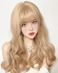 ハロウイン イベント ファッション 変装 ヘアネット コスプレ 耐熱性 小顔 仮装 原宿風 砂金 ウィッグ お祭り ゴールド カール ロング 女性用 奈々ちゃん かつら レディース 