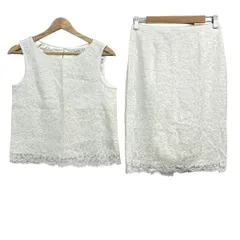 UNTITLED(アンタイトル) スカートセットアップ レディース美品  - 白 レース