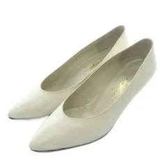 イヴサンローラン YVES SAINT LAURENT パンプス レザー ポインテッドトゥ ヒール 36 23㎝ 白 ホワイト /XZ ■GY14