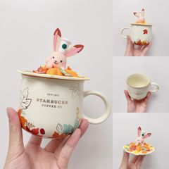 ✨海外限定✨ 台湾限定 スターバックス うさぎ 貯金箱 陶器 置物
