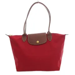 ロンシャン LONGCHAMP ル・プリアージュ トートバッグ 手提げ ロゴ レザー ナイロン 赤 レッド /FF ■GY18