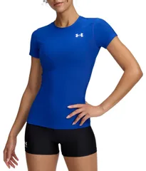アンダーアーマー レディース トップス Tシャツ Under Armour Womens HeatGear OG Compression Short Sleeve TShirt RoyalWhite ホワイト