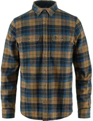 フェールラーベン メンズ トップス シャツ Fjallraven Mensingi Heavy Flannel Shirt Dark NavyBuckwheat Brown ネイビーのサムネイル