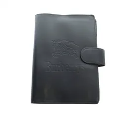 バーバリーズ Burberrys ヴィンテージ システム手帳 アジェンダ カバー レザー ノバチェック 黒 ブラック ■GY99 /MQ