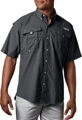 コロンビア メンズ トップス シャツ ボタンダウン Columbia Mens PFG Bahama Button Down Shirt Black ブラック