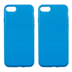 【新品未使用】2個セット iPhone8/iPhone7/iPhoneSE2/SE3 スマホケース カバー TPU (色:ダークブルー) 耐衝撃 スリム コンパクト ソフトケース カラフル 可愛い おしゃれ chntpu-iphone7-blue-2pcs