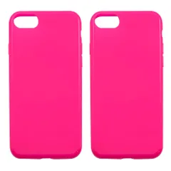 【新品未使用】2個セット iPhone8/iPhone7/iPhoneSE2/SE3 スマホケース カバー TPU (色:ローズ) 耐衝撃 スリム コンパクト ソフトケース カラフル 可愛い おしゃれ chntpu-iphone7-blue-2pcs