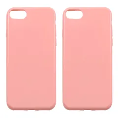 【新品未使用】2個セット iPhone8/iPhone7/iPhoneSE2/SE3 スマホケース カバー TPU (色:ピンク) 耐衝撃 スリム コンパクト ソフトケース カラフル 可愛い おしゃれ chntpu-iphone7-blue-2pcs