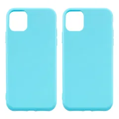 【新品未使用】2個セット iPhone11 アイフォン11 スマホケース カバー TPU (色:ブルー) 耐衝撃 スリム コンパクト ソフトケース カラフル 可愛い おしゃれ chntpu-iphone11-blue-2pcs