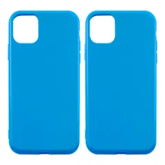 【新品未使用】2個セット iPhone11 アイフォン11 スマホケース カバー TPU (色:ダークブルー) 耐衝撃 スリム コンパクト ソフトケース カラフル 可愛い おしゃれ chntpu-iphone11-blue-2pcs