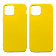 【新品未使用】2個セット iPhone12/iPhone12 Pro スマホケース カバー TPU (色:イエロー) 耐衝撃 スリム コンパクト ソフトケース カラフル 可愛い おしゃれ chntpu-iphone12-blue-2pcs