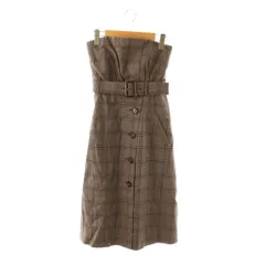 アプワイザーリッシェ Apuweiser-riche チェックベアトップワンピース ひざ丈 1 赤 レッド /AN39