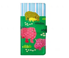 COMOデザイン 手帳型 スマホケース GooglePixel9a互換品 ケース カバー グーグルピクセル9a互換品 スマホカバー 手帳 カード収納 アニマル柄 水玉 カバ ピンク ストライプ コラージュ