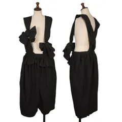 コムデギャルソンCOMME des GARCONS リボンショルダーウール吊りパンツ 黒Sのサムネイル