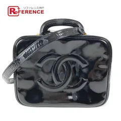 CHANEL シャネル ハンドバッグ CC ココマーク ロゴ バニティバッグ エナメル ブラック