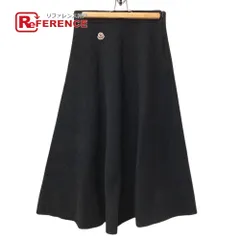 MONCLER モンクレール ロングスカート GONNA TRICOT KNITWEAR SKIRT ウール ブラック