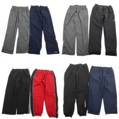 古着卸 まとめ売り スポーツブランドMIX ウインドブレーカー パンツ 8枚セット (メンズ XL ) リーボック フィラ ミズノ 中古 古着 NE1548