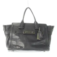 コーチ COACH ハンドバッグ 2way ショルダーバッグ レザー 革 ターンロック ロゴ刻印 紺 ネイビー /CK5 ■GY11