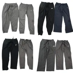 古着卸 まとめ売り ナイキ NIKE スウェット パンツ 8枚セット (メンズ XL ) スウォッシュロゴ グレー ジョガー ブラック 中古 古着 NE1584
