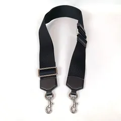 未使用級 MARC JACOBS マークジェイコブス ショルダーストラップ ロゴ ブラック 黒 金具 シルバー 肩掛け クロスボディ バッグ付属品 極美品 no.319-2