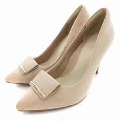 ランダ RANDA パンプス ポインテッドトゥ ハイヒール 24.5cm ベージュ /JS