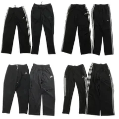 古着卸 まとめ売り アディダス adidas ジャージ パンツ 8枚セット (メンズ M ) ワイド スリーストライプス トラックパンツ 中古古着 NE1630