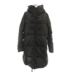 マックスマーラ ウィークエンドライン MAX MARA WEEKEND LINE ダウンコート 長袖 ダッフル ジップアップ フード 総柄 42 L 黒 ブラック 茶 ブラウン /MQのサムネイル