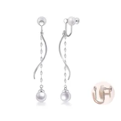 FH.bird 痛くない イヤリング レディース パール 揺れる 結婚式 花嫁 金属アレルギー対応 シルバー925 真珠 イヤリング 入学式 卒業式 20代 30代 40代 誕生日 人気 彼女 高校生 女子 母の日 プレゼント 母の日 ギフト 入学式 卒業式